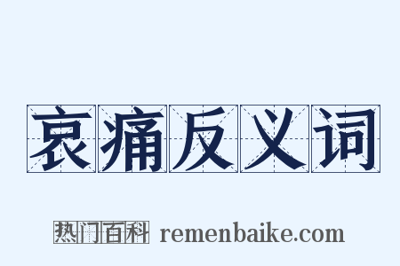 哀痛反义词是什么意思的图片